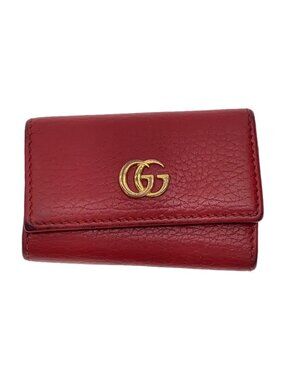 Gucci Key Case Wallet Leather RED